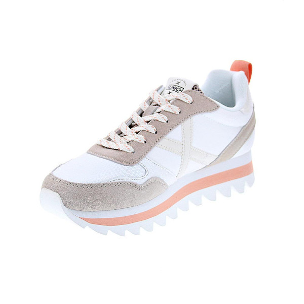 Zapatillas Munich zapatos Mujer modelo Ripple 58 Blanco Cordón