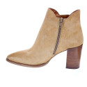 Botines Alpe zapatos Mujer modelo 50331160 Beige Cremallera