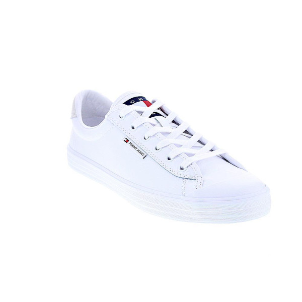 Zapatillas Tommy Hilfiger zapatos Hombre modelo Vulcanized Bumper Blanco Cordón
