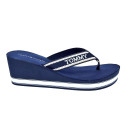 Chanclas Tommy Hilfiger zapatos Mujer modelo Hilfiger Wedge Azul 