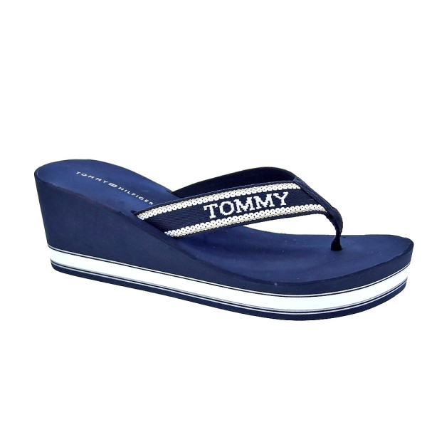 Chanclas Tommy Hilfiger zapatos Mujer modelo Hilfiger Wedge Azul 