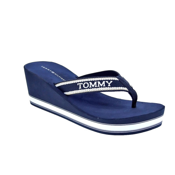 Chanclas Tommy Hilfiger zapatos Mujer modelo Hilfiger Wedge Azul 