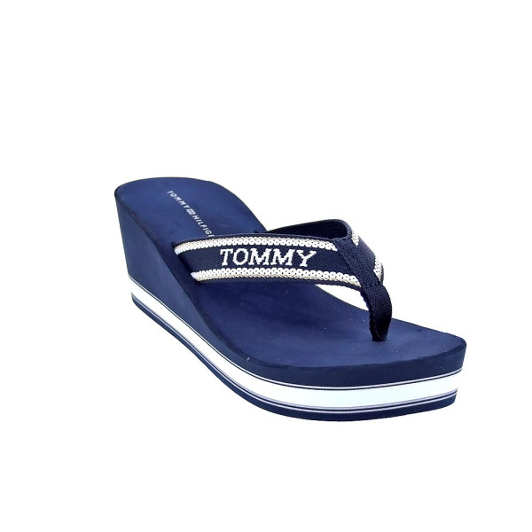 Chanclas Tommy Hilfiger zapatos Mujer modelo Hilfiger Wedge Azul 