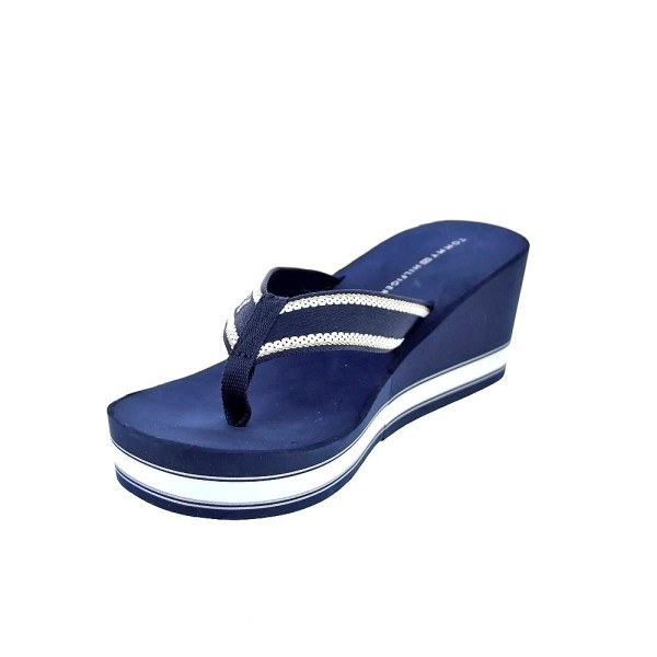 Chanclas Tommy Hilfiger zapatos Mujer modelo Hilfiger Wedge Azul 