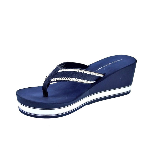 Chanclas Tommy Hilfiger zapatos Mujer modelo Hilfiger Wedge Azul 