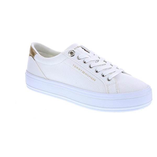 Zapatillas Tommy Hilfiger zapatos Mujer modelo Essential Vulc Blanco Cordón