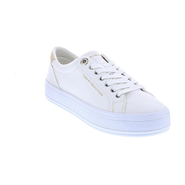 Zapatillas Tommy Hilfiger zapatos Mujer modelo Essential Vulc Blanco Cordón