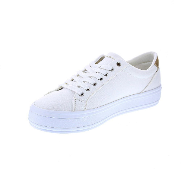 Zapatillas Tommy Hilfiger zapatos Mujer modelo Essential Vulc Blanco Cordón