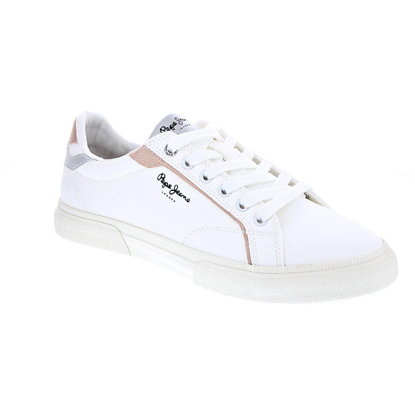 Zapatillas Pepe Jeans zapatos Mujer modelo Kenton Mix Blanco Cordón