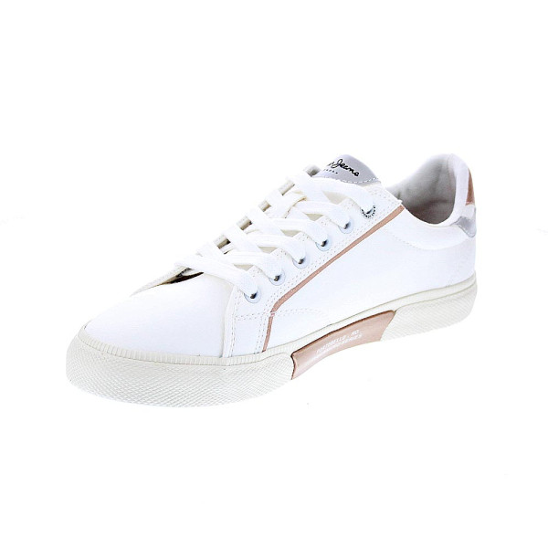 Zapatillas Pepe Jeans zapatos Mujer modelo Kenton Mix Blanco Cordón