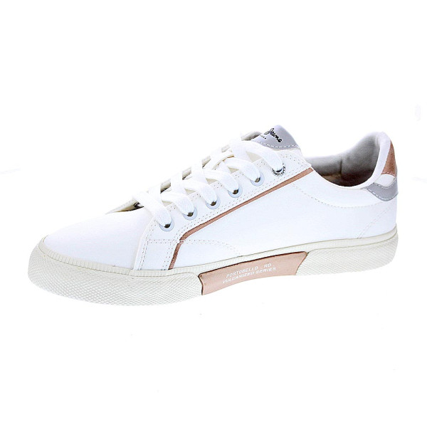 Zapatillas Pepe Jeans zapatos Mujer modelo Kenton Mix Blanco Cordón