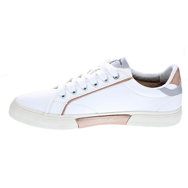 Zapatillas Pepe Jeans zapatos Mujer modelo Kenton Mix Blanco Cordón