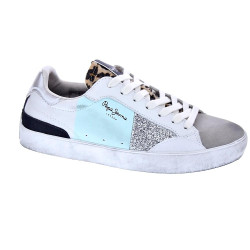 Zapatillas Pepe Jeans zapatos Mujer modelo Lane Shine Plata Cordón 2