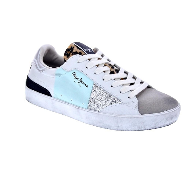 Zapatillas Pepe Jeans zapatos Mujer modelo Lane Shine Plata Cordón