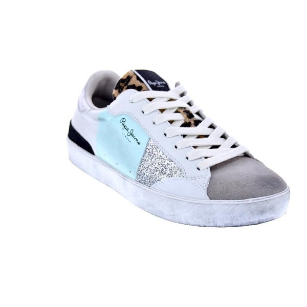 Zapatillas Pepe Jeans zapatos Mujer modelo Lane Shine Plata Cordón