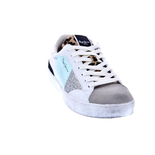 Zapatillas Pepe Jeans zapatos Mujer modelo Lane Shine Plata Cordón