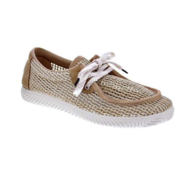 Mocasines Duuo zapatos Hombre modelo Ona Walaby Trenzado Beige Cordón