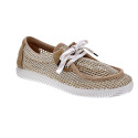 Mocasines Duuo zapatos Hombre modelo Ona Walaby Trenzado Beige Cordón