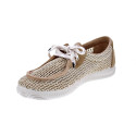 Mocasines Duuo zapatos Hombre modelo Ona Walaby Trenzado Beige Cordón