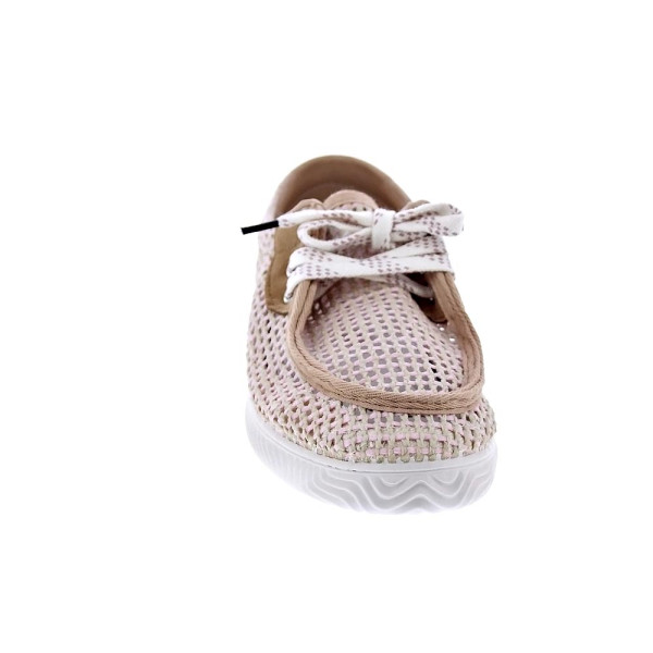 Mocasines Duuo zapatos Mujer modelo Ona Walaby Trenzado Beige Cordón
