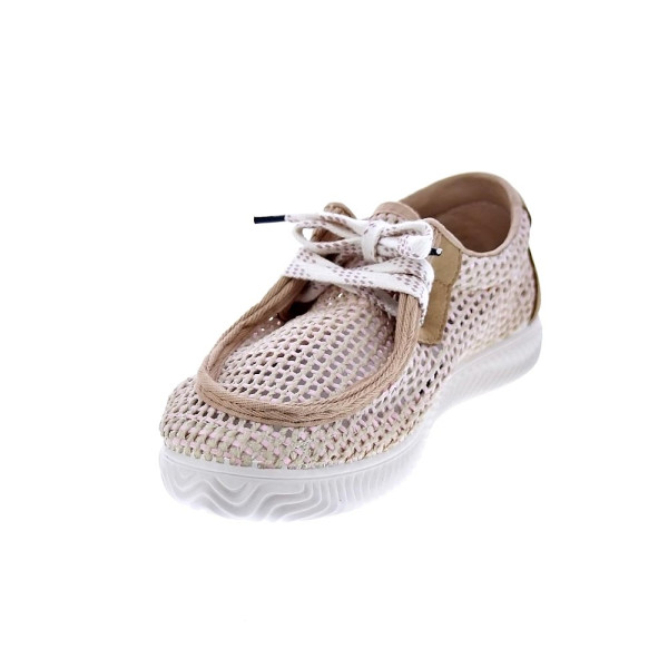 Mocasines Duuo zapatos Mujer modelo Ona Walaby Trenzado Beige Cordón