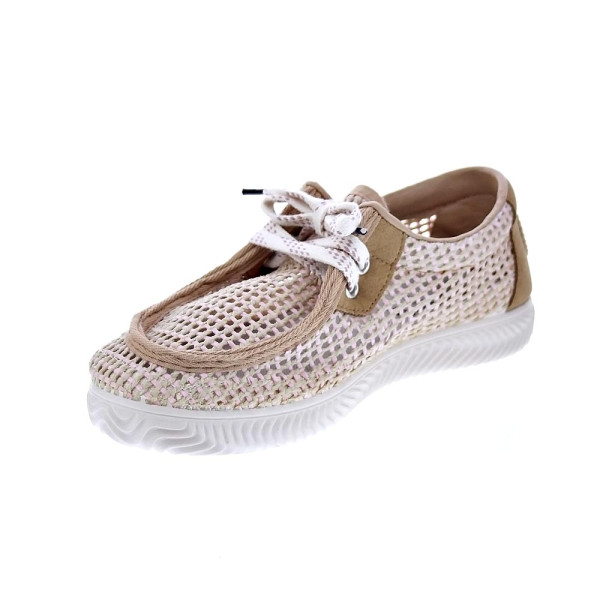 Mocasines Duuo zapatos Mujer modelo Ona Walaby Trenzado Beige Cordón