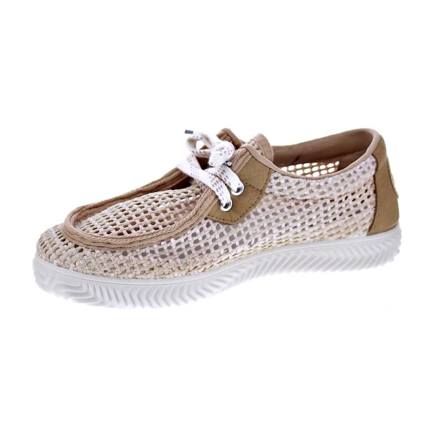Mocasines Duuo zapatos Mujer modelo Ona Walaby Trenzado Beige Cordón