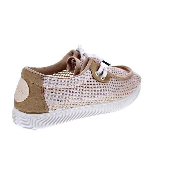 Mocasines Duuo zapatos Mujer modelo Ona Walaby Trenzado Beige Cordón