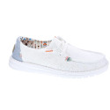 Mocasines Hey Dude zapatos Mujer modelo Wendy Boho Blanco Cordón