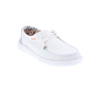 Mocasines Hey Dude zapatos Mujer modelo Wendy Boho Blanco Cordón