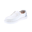 Mocasines Hey Dude zapatos Mujer modelo Wendy Boho Blanco Cordón