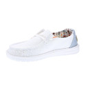 Mocasines Hey Dude zapatos Mujer modelo Wendy Boho Blanco Cordón