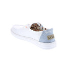 Mocasines Hey Dude zapatos Mujer modelo Wendy Boho Blanco Cordón