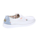 Mocasines Hey Dude zapatos Mujer modelo Wendy Boho Blanco Cordón