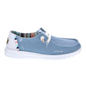 Mocasines Hey Dude zapatos Mujer modelo Wendy Boho Azul Cordón
