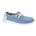 Mocasines Hey Dude zapatos Mujer modelo Wendy Boho Azul Cordón