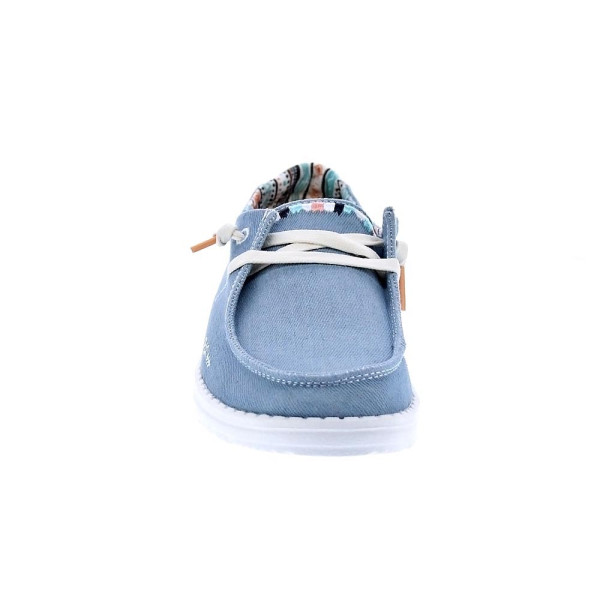 Mocasines Hey Dude zapatos Mujer modelo Wendy Boho Azul Cordón