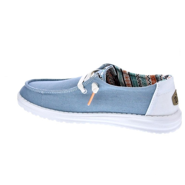 Mocasines Hey Dude zapatos Mujer modelo Wendy Boho Azul Cordón