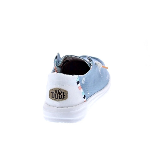 Mocasines Hey Dude zapatos Mujer modelo Wendy Boho Azul Cordón