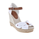 Sandalias Tommy Hilfiger zapatos Mujer modelo Basic Open Toe Beige Hebilla