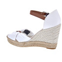 Sandalias Tommy Hilfiger zapatos Mujer modelo Basic Open Toe Beige Hebilla