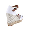 Sandalias Tommy Hilfiger zapatos Mujer modelo Basic Open Toe Beige Hebilla