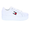 Zapatillas Tommy Hilfiger zapatos Mujer modelo Tjw Flatform Blanco Cordón