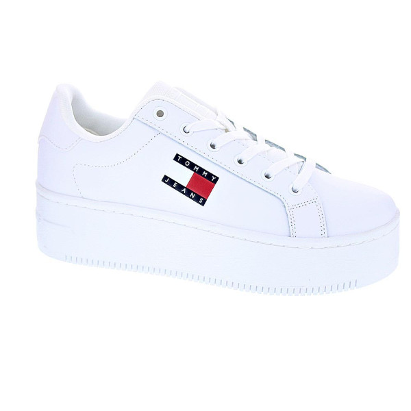 Zapatillas Tommy Hilfiger zapatos Mujer modelo Tjw Flatform Blanco Cordón