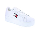 Zapatillas Tommy Hilfiger zapatos Mujer modelo Tjw Flatform Blanco Cordón