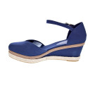 Sandalias Tommy Hilfiger zapatos Mujer modelo Basic Closed Azul Hebilla
