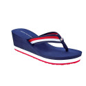 Chanclas Tommy Hilfiger zapatos Mujer modelo Corporate Wedge Rojo 