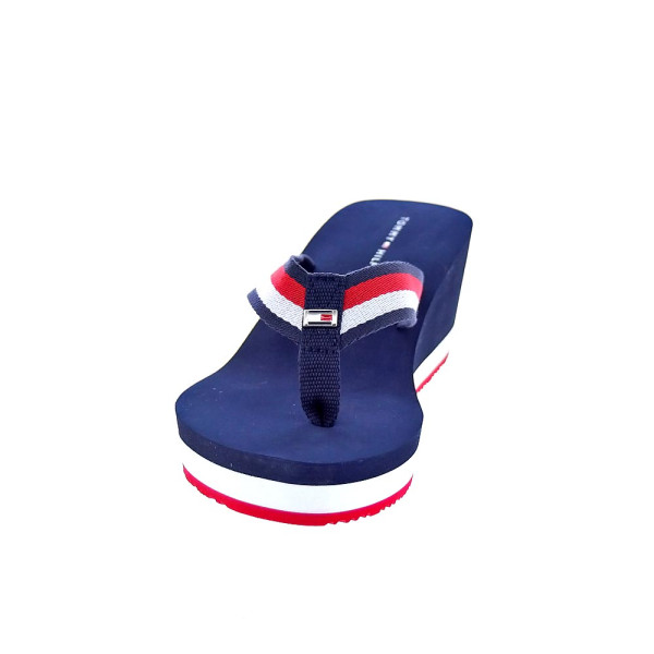 Chanclas Tommy Hilfiger zapatos Mujer modelo Corporate Wedge Rojo 