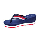 Chanclas Tommy Hilfiger zapatos Mujer modelo Corporate Wedge Rojo 
