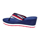 Chanclas Tommy Hilfiger zapatos Mujer modelo Corporate Wedge Rojo 